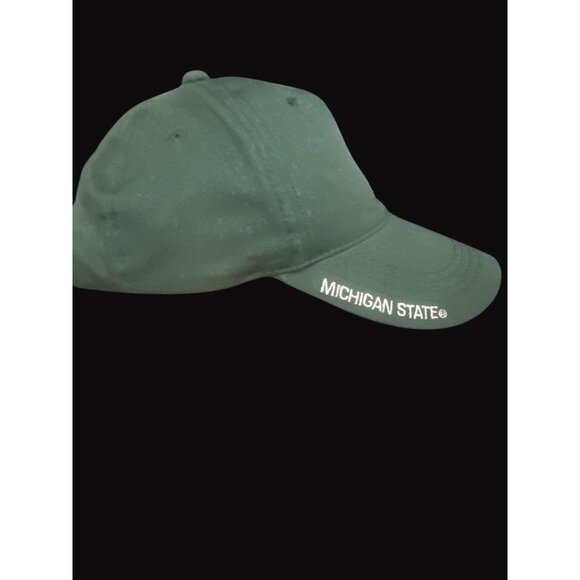 Michigan State Spartans Green Adjustable Baseball Cap With Embroidered Logo & Ba - Picture 3 of 8